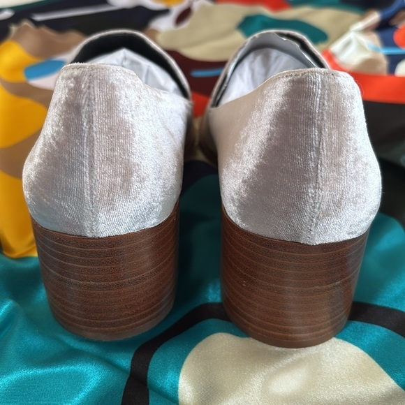 Brand New Rebecca Minkoff Edie Velvet Tassel Loafers Stacked Heel Slip On Shoes - Picture 9 of 16